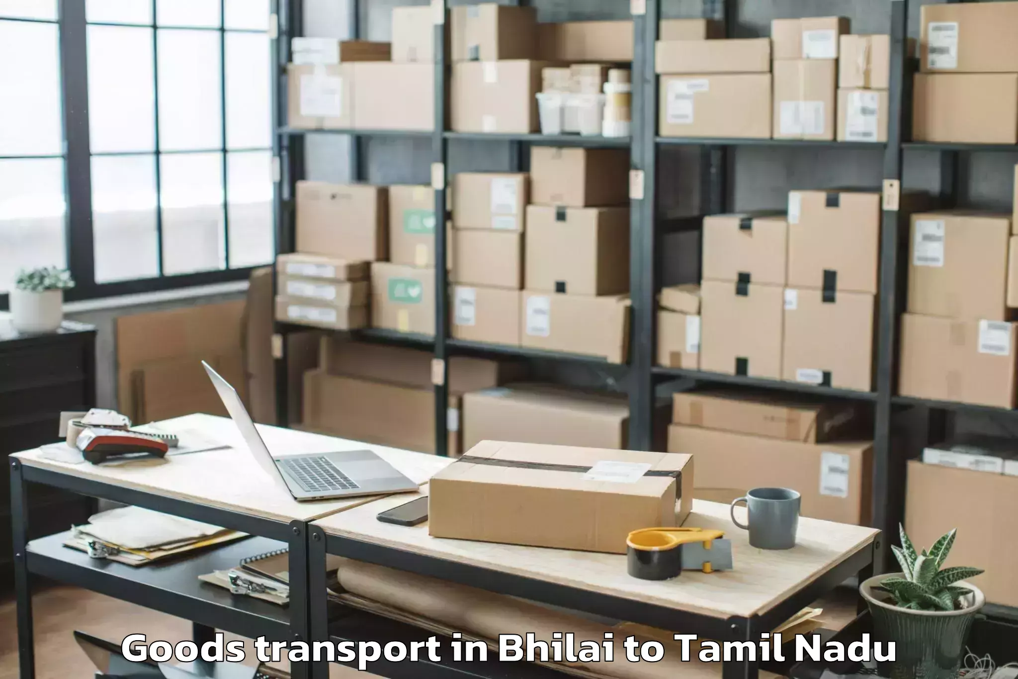 Comprehensive Bhilai to Kulittalai Goods Transport